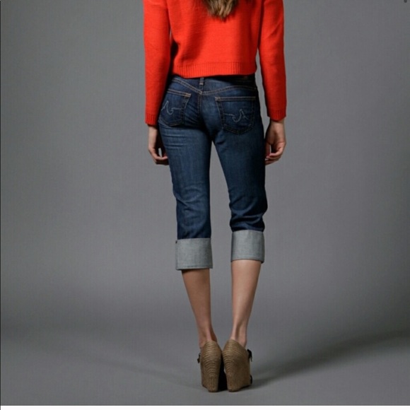 Adriano Goldschmied AG The Shorty Cropped Cuffed Jeans Size 27 - Picture 3 of 11